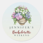 Sticker Rond Thèmes d'automne Vibes Rustique Enterrement de Vie (Devant)