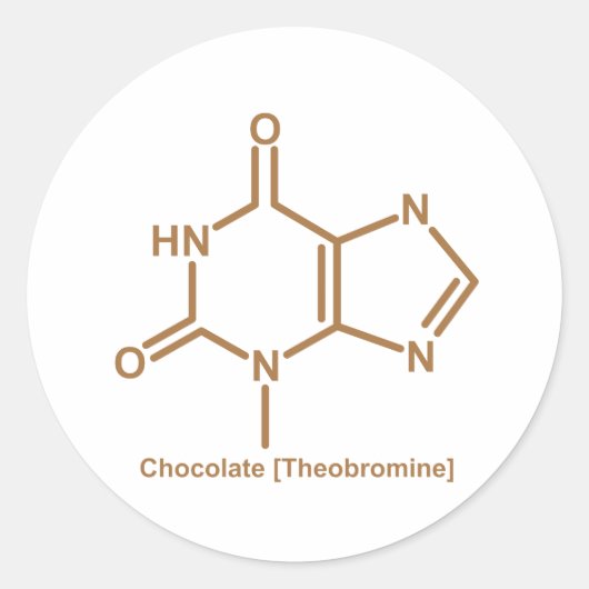 Sticker Rond Théobromine au chocolat (Devant)