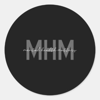 Sticker Rond Thérapeute de la sensibilisation mentale en santé 