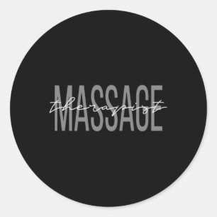 Sticker Rond Thérapeute de massage Lmt Massage