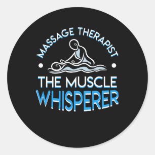 Sticker Rond Thérapeute de massage The Muscle Whisperer