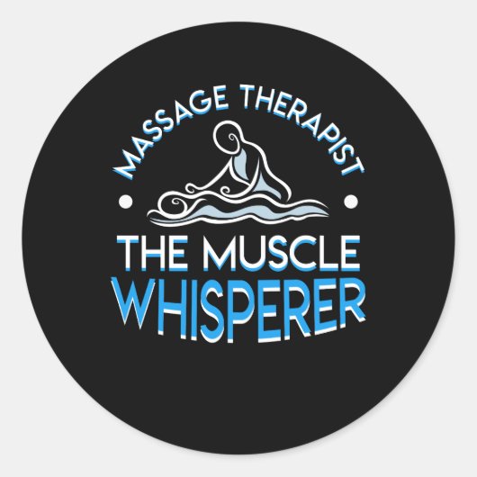 Sticker Rond Thérapeute de massage The Muscle Whisperer (Devant)