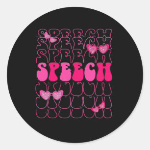 Sticker Rond Thérapeute en orthophonie Saint-Valentin Slp ortho