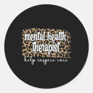 Sticker Rond Thérapeute en santé mentale Thérapie en santé ment