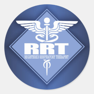 Sticker Rond Thérapeute respiratoire enregistré par RRT