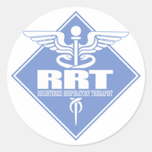 Sticker Rond Thérapeute respiratoire enregistré par RRT