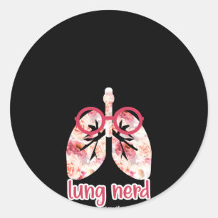 Sticker Rond Thérapeute respiratoire Nerd pulmonaire Rt Respira