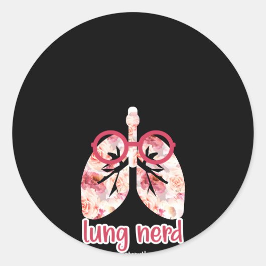 Sticker Rond Thérapeute respiratoire Nerd pulmonaire Rt Respira (Devant)