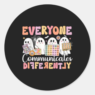 Sticker Rond Thérapie De La Parole Tout Le Monde Communiquer Di