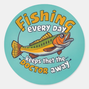 Sticker Rond Thérapie de la pêche : Le sport qui guérit
