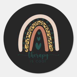 Sticker Rond Thérapie est Cool Sensibilisation à la santé menta