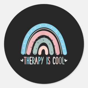 Sticker Rond Thérapie est un thérapeute Cool de sensibilisation