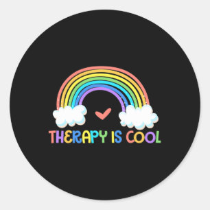 Sticker Rond Thérapie est un thérapeute Cool de sensibilisation