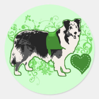 Sticker Rond (Thérapie) Fleur Green