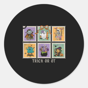 Sticker Rond Thérapie occupationnelle Halloween Trick Or Ergoth