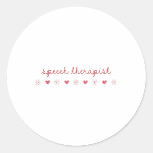Sticker Rond Thérapie orthophoniste Valentines Jour de la margu