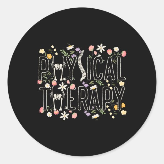 Sticker Rond Thérapie physique (Devant)