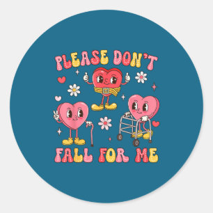 Sticker Rond Thérapie physique de la Saint-Valentin Don' Fall