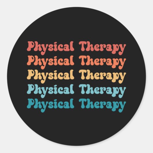 Sticker Rond Thérapie physique PT Retro PT Cadeaux Grad (Devant)