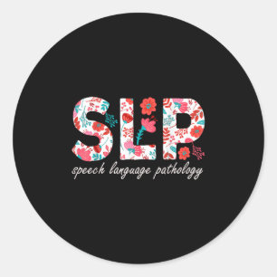Sticker Rond Thérapie vocale Pathologie du langage Retro Dai