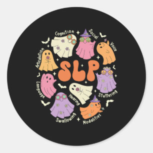 Sticker Rond Thérapie vocale Pathologiste du langage Hallowe
