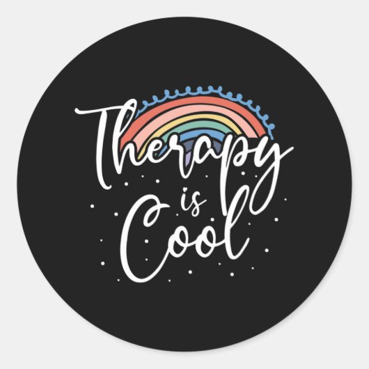 Sticker Rond Thérapies Sensibilisation à la stabilité mentale (Devant)