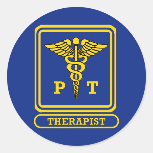 Sticker Rond Thérapiste (Devant)