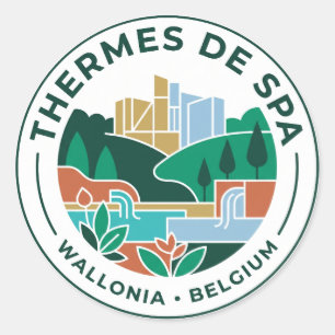 Sticker Rond Thermes de Spa Belgique