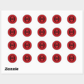 Sticker Rond Theta (Feuille)