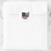 Sticker Rond Thin Red Line Ohio (Sac)