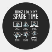 Sticker Rond Things I Do In My Spare Time Funny Titanic  (Devant)