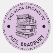 Sticker Rond This Book Belong (Devant)