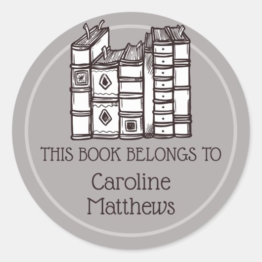 Sticker Rond This Book Belong (Devant)