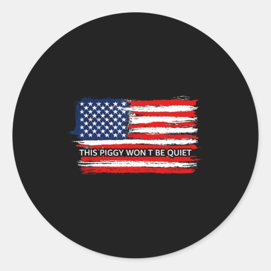 Sticker Rond This Ggy Won't Be Quiet Funny Flag (Devant)