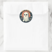 Sticker Rond This Is BoSheet: Grumpy Ghost Halloween  (Sac)