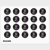 Sticker Rond This Is My Disco Costume Ball Graphic 1970s Funky (Feuille)