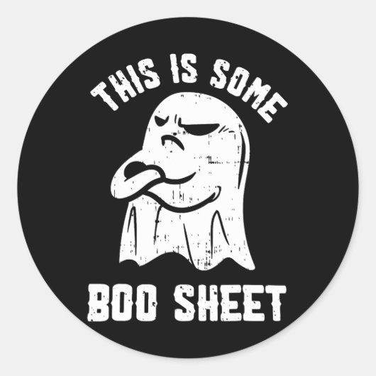 Sticker Rond This Is Some Boo Sheet Halloween Ghost Funny Men W (Devant)
