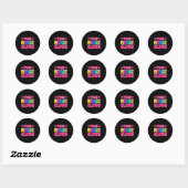Sticker Rond This Nurse Glows Nursing Glow Retro  (Feuille)