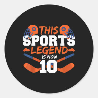 Sticker Rond This Sports Legend Is Now 10 