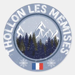 Sticker Rond Thollon Les Mémises Station de Ski