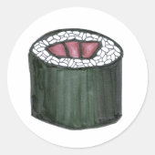 Sticker Rond Thon épicé Roll Maki Sushi Cuisine Japonaise (Devant)
