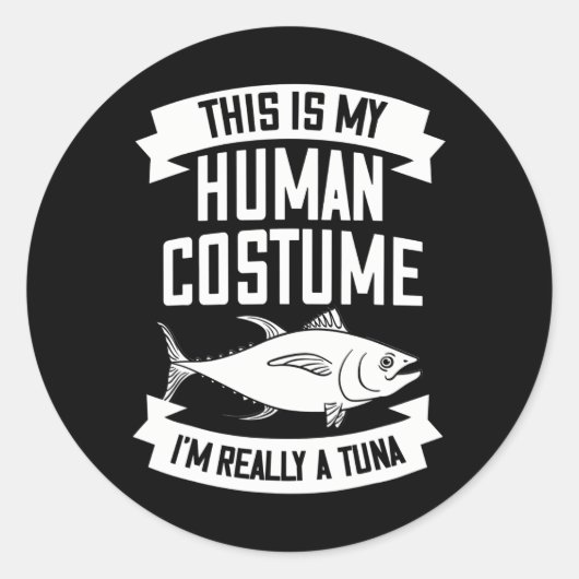 Sticker Rond thon rouge thon rouge poisson (Devant)