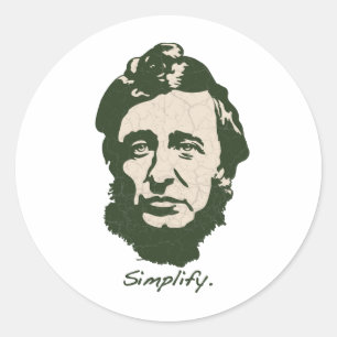 Sticker Rond Thoreau - simplifiez