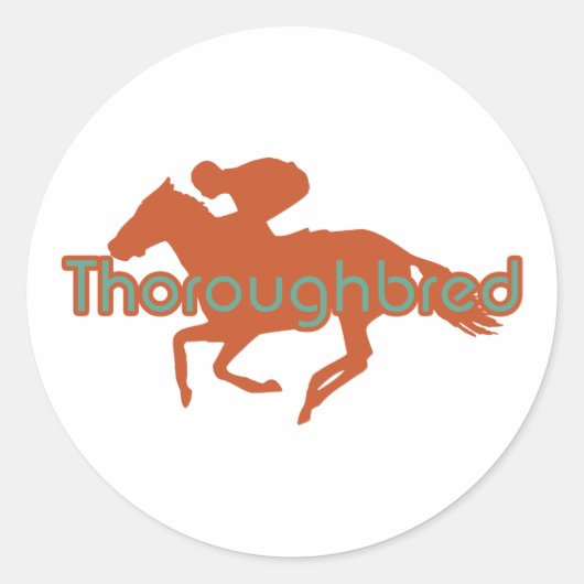 Sticker Rond Thoroughbred (Devant)