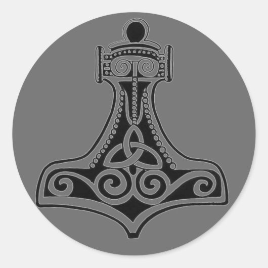 Sticker Rond Thors Hammer (Devant)
