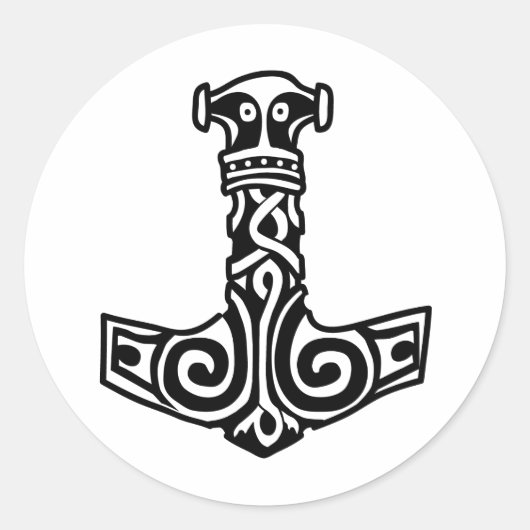 Sticker Rond Thor's Hammer (Devant)