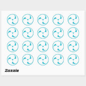 Sticker Rond Three clockwise swirls (Feuille)
