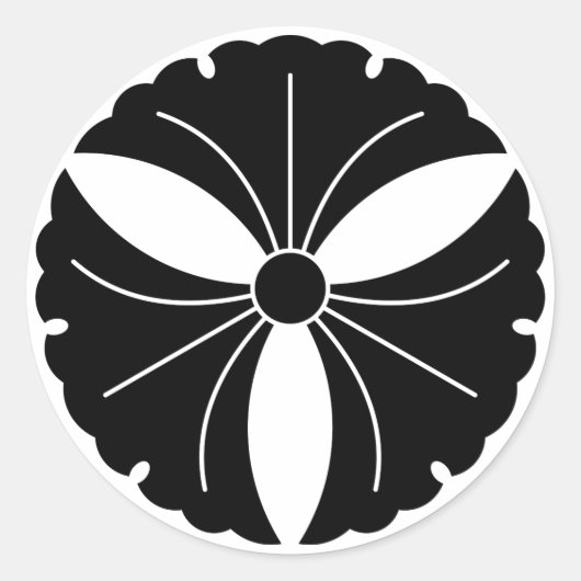 Sticker Rond Three ginkgo (Devant)