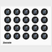 Sticker Rond Three Rms Titanic Moon 3 Howling At Moon Funny Wei (Feuille)