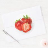 Sticker Rond Three strawberries (Enveloppe)